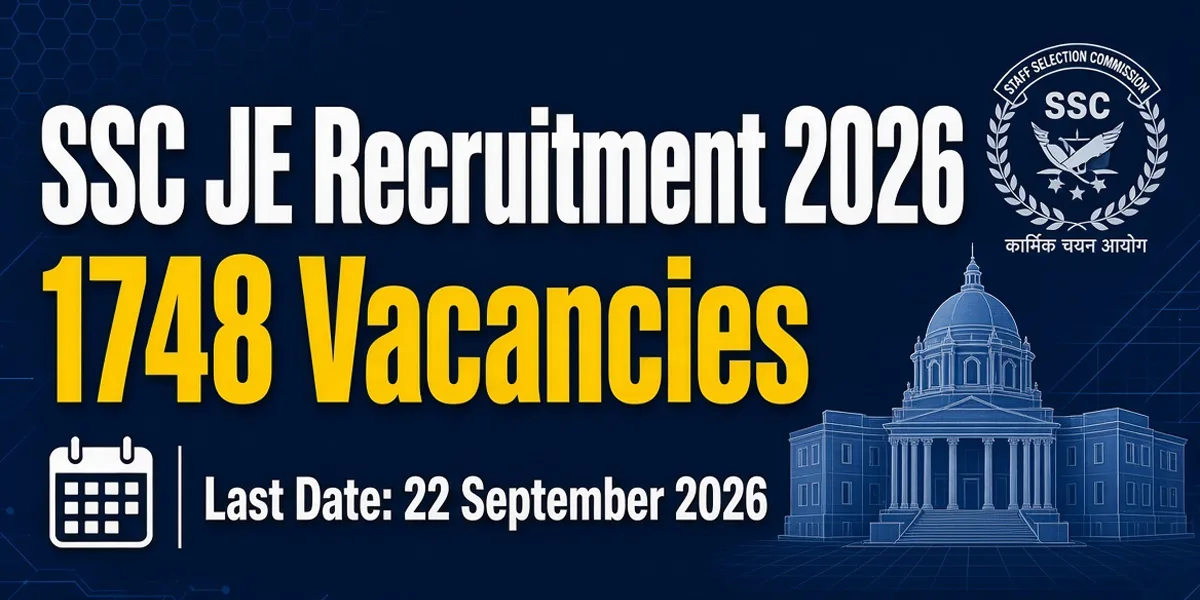 SSC JE Recruitment 2026 - Apply Online
